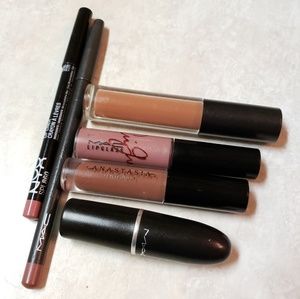 6 Lip Products: MAC, Anastasia, and NYX